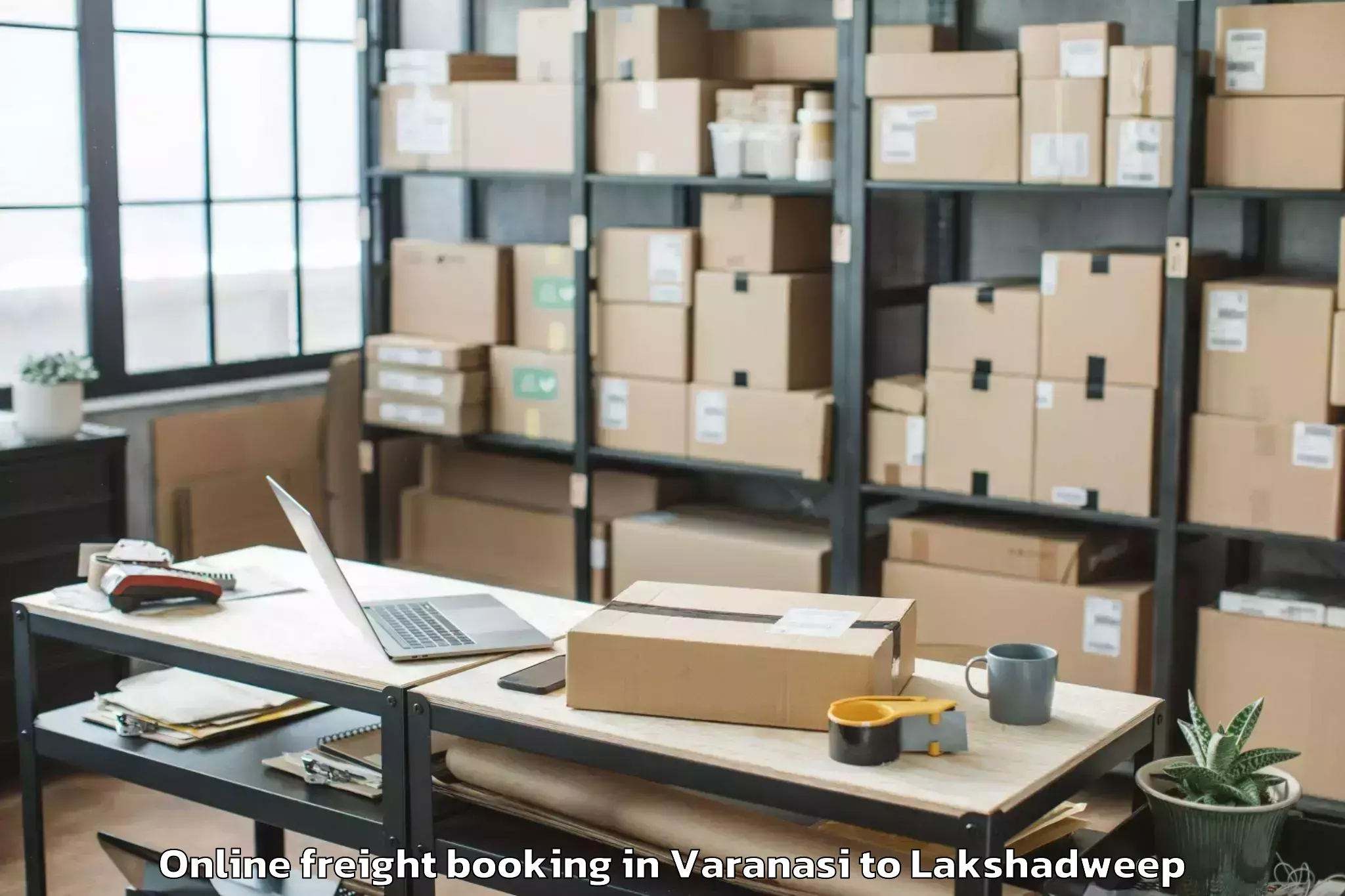 Professional Varanasi to Kiltan Island Online Freight Booking